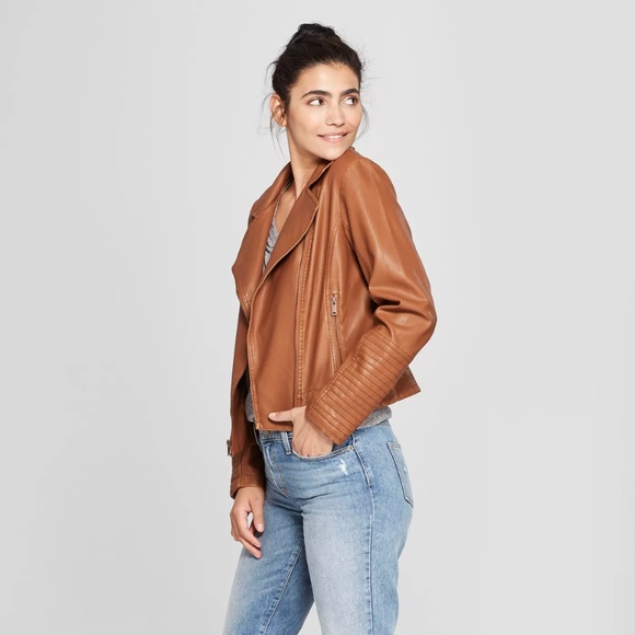 Universal Thread Faux Leather Moto Jacket  (L) - Picture 1 of 6